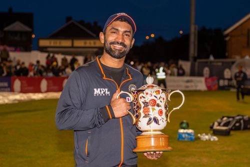 Dinesh Karthik led the Indians in the warm-up game against Derbyshire.