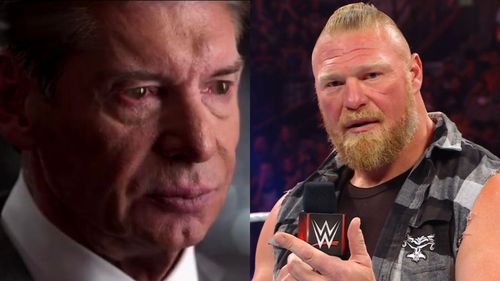 Vince McMahon(L), Brock Lesnar(R)