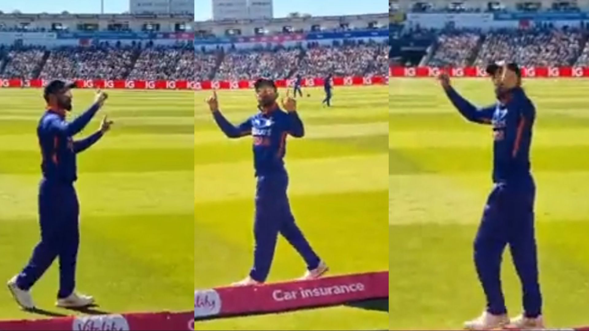 &lt;a href=&#039;https://www.sportskeeda.com/player/virat-kohli&#039; target=&#039;_blank&#039; rel=&#039;noopener noreferrer&#039;&gt;Virat Kohli&lt;/a&gt; shook a leg at the boundary line in Birmingham earlier today (Image Source: Twitter)