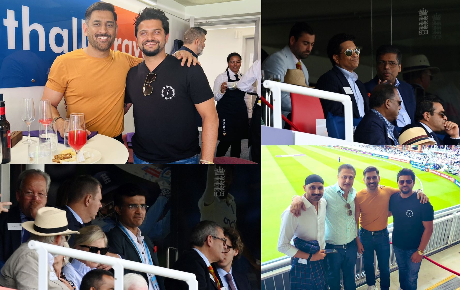 Former Indian cricket stars descended on Lord&#039;s to cheer on the Men in Blue during the second ODI against England on Thursday.