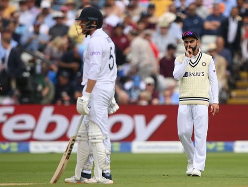 Jonny Bairstow (L) and Virat Kohli were involved in a verbal exchange.