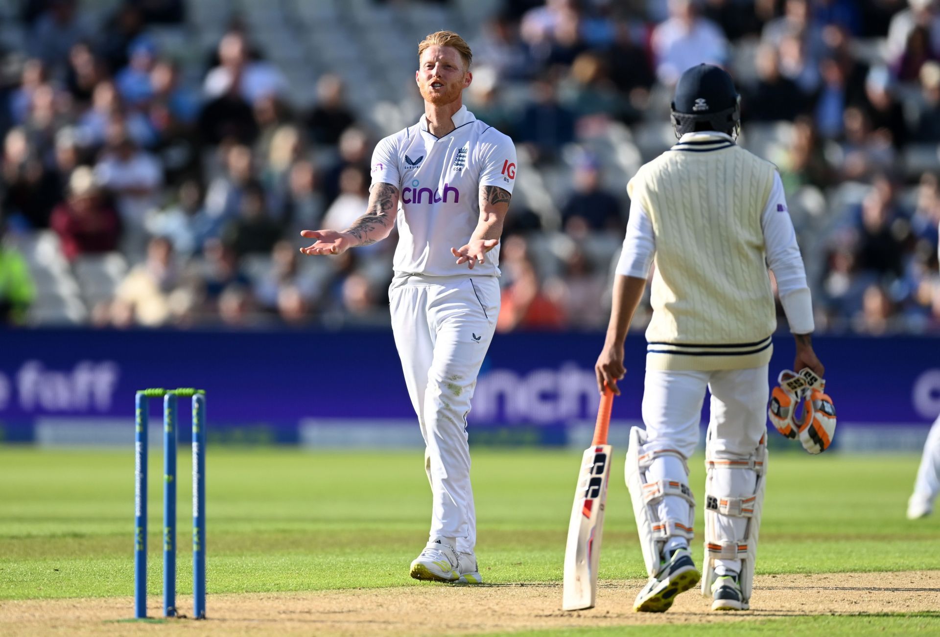 England captain Ben Stokes during day one of fifth Test Match between England and India. Pic: Getty Images