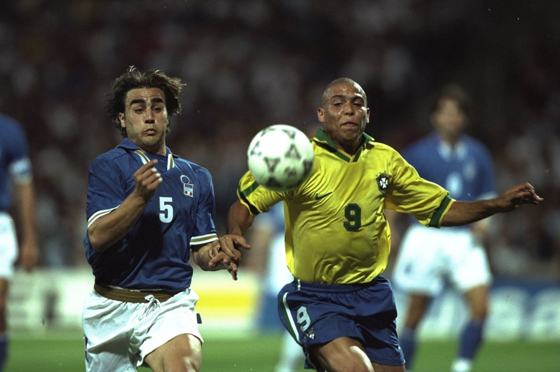 Ronaldo Nazario in action for Brazil