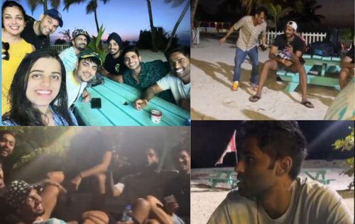 India’s players enjoyed a fun outing at a beach in West Indies. Credits: Devisha Shetty/ Instagram