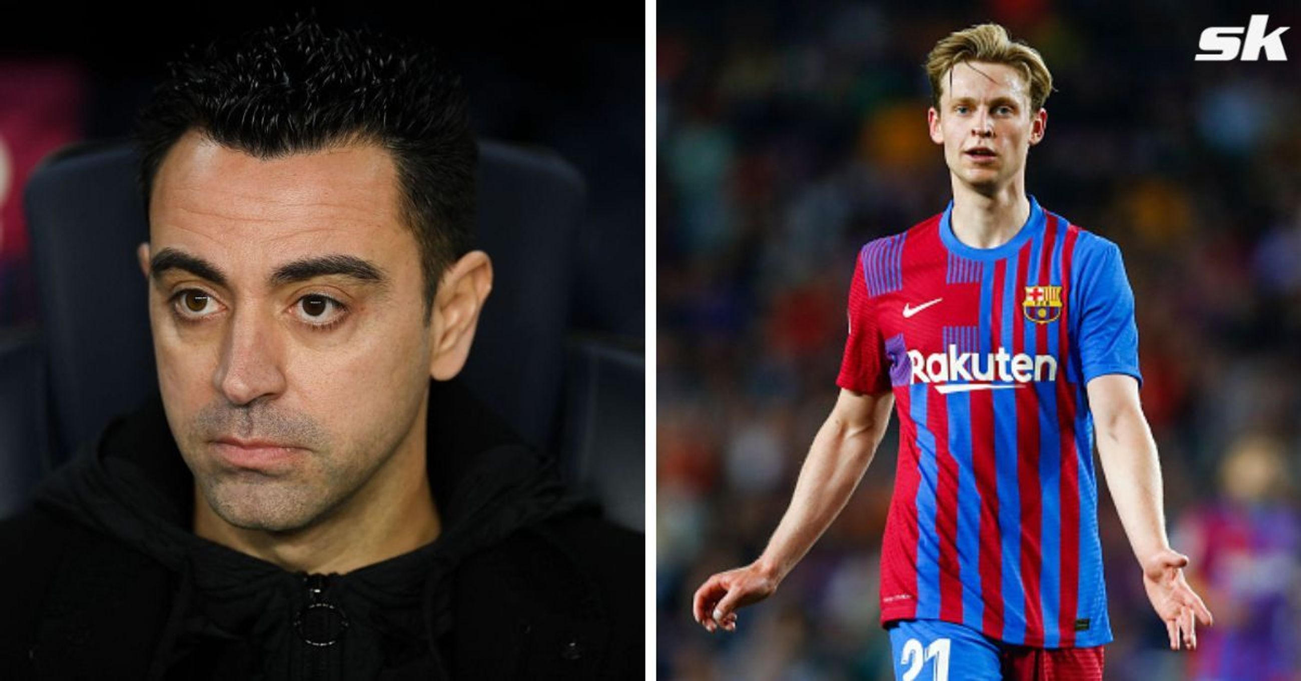 Frenkie de Jong (right)&#039;s future at the Camp Nou remains uncertain.