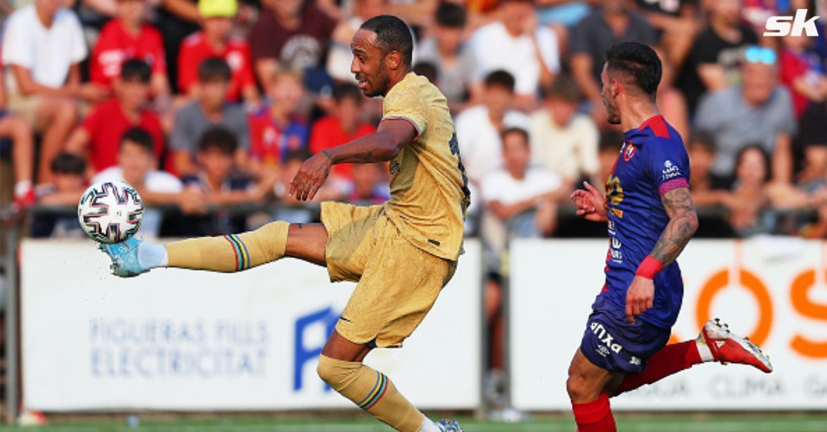 Aubameyang scored an excellent goal against Olot.