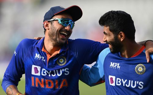 Axar Patel (left) played an incredible knock to help India seal the series against West Indies.