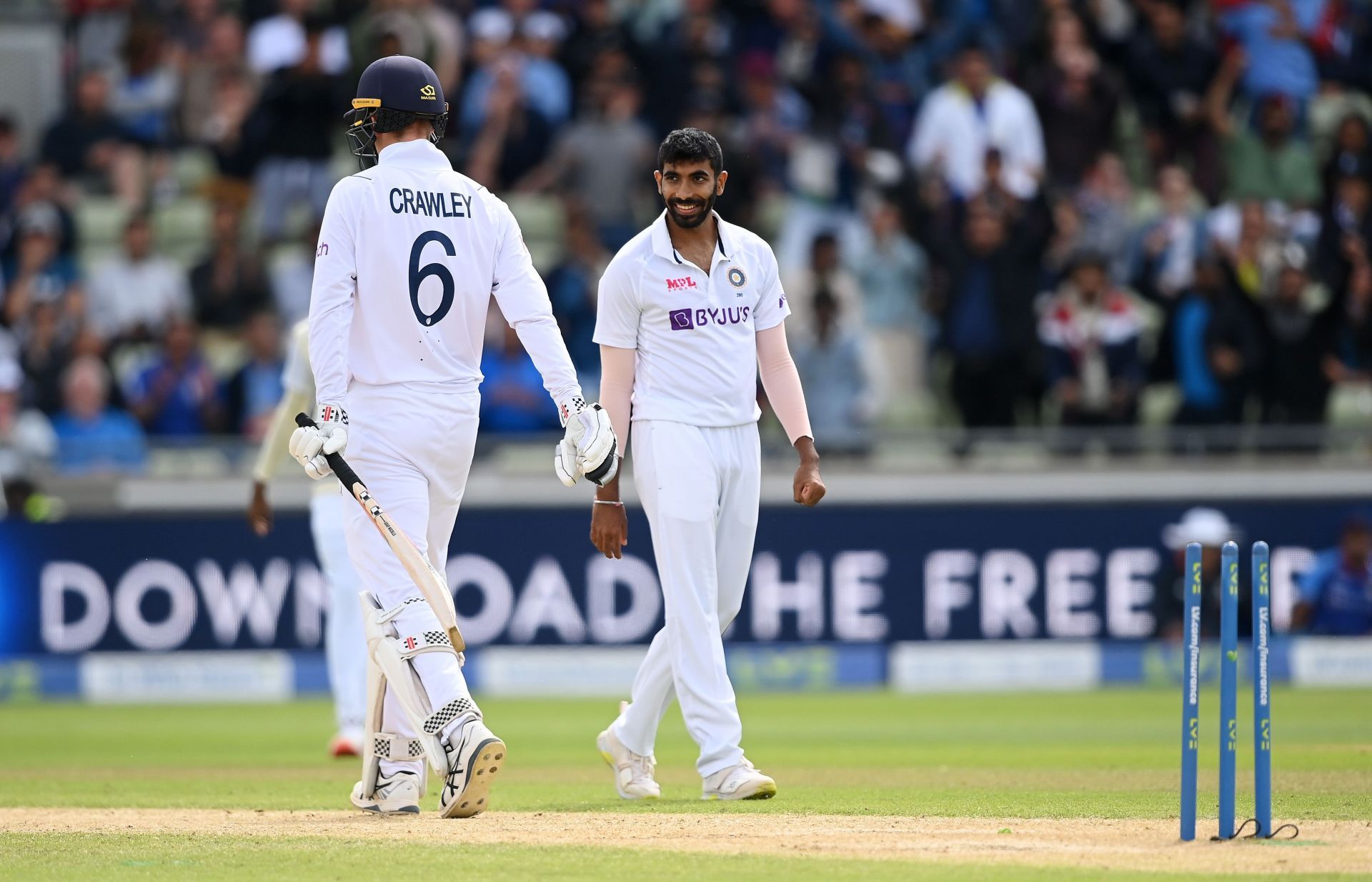 Stand-in captain Jasprit Bumrah provided India with a major breakthrough.