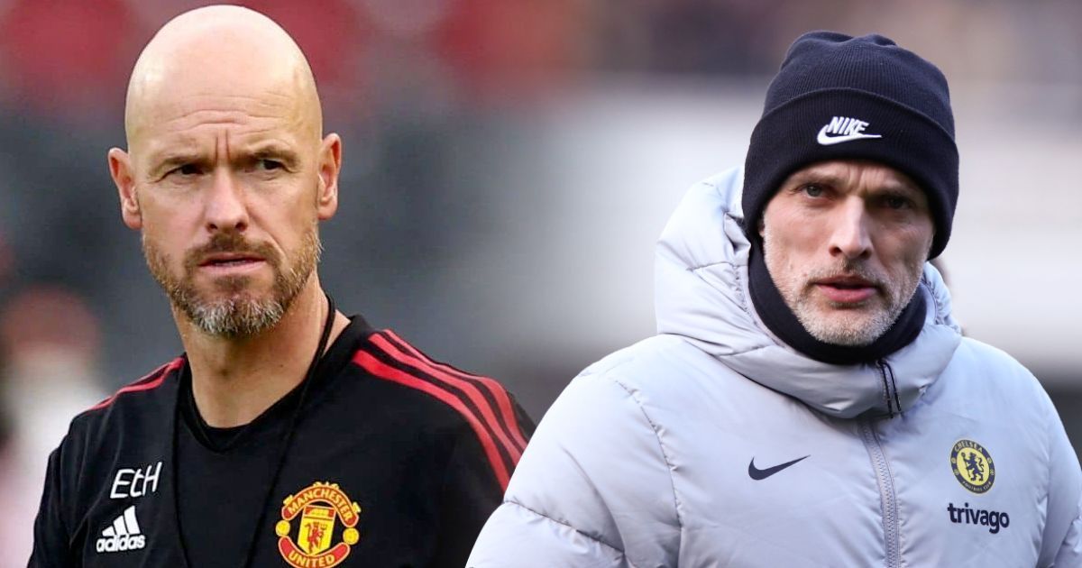 Chelsea manager Thomas Tuchel (right) and Manchester United manager Erik ten Hag (left)