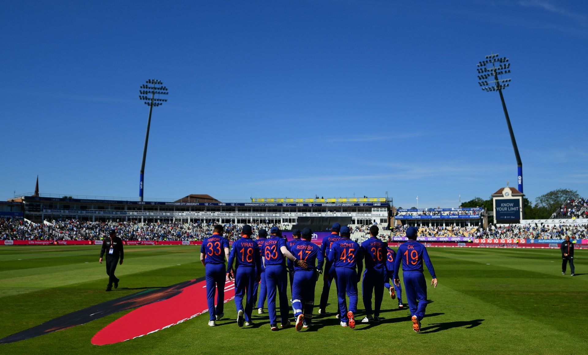 Indian team during the T20I series against England. Pic: Getty Images