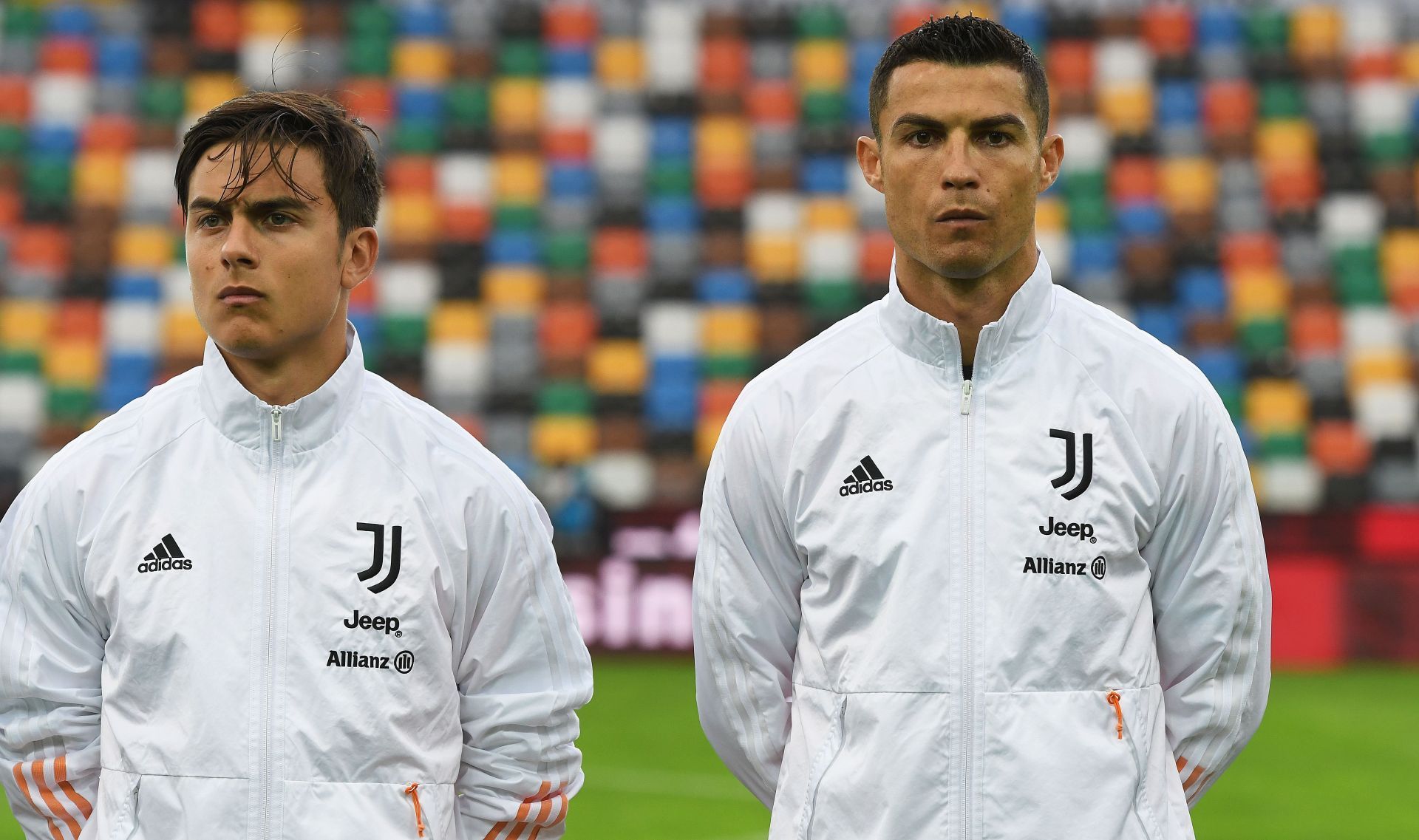 The two superstars shared the dressing room in Turin.