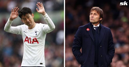 Tottenham forward Son Heung-Min (L) said that Antonio Conte's message helped him win the Premier League Golden Boot