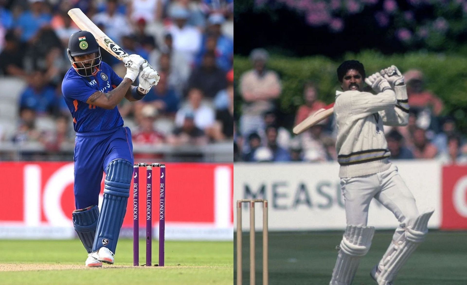 Hardik Pandya (left) and Kapil Dev. Pics: Getty Images