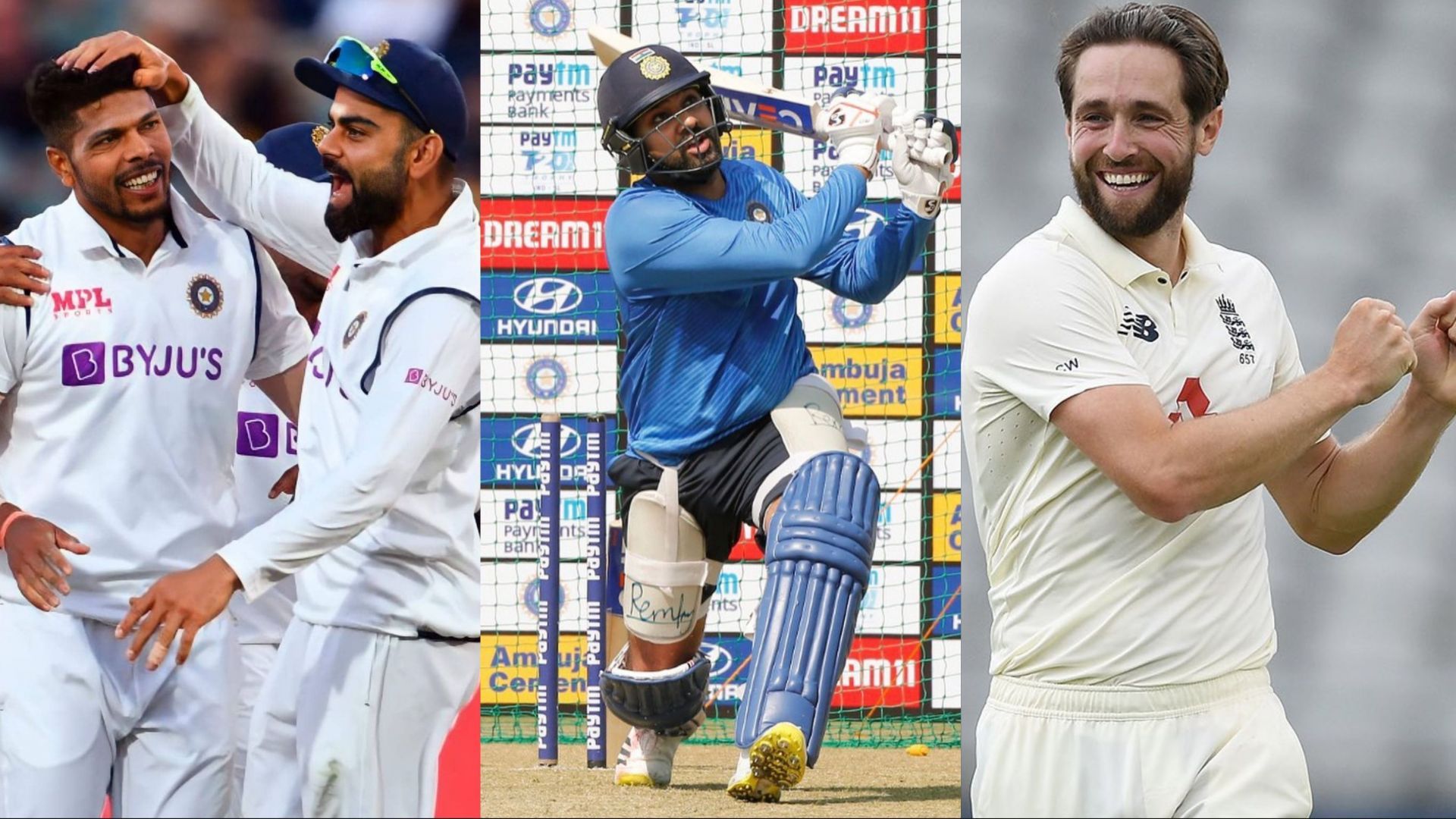 Umesh Yadav, Rohit Sharma and Chris Woakes played in the previous Test of the India vs England series (Image Source: Instagram)