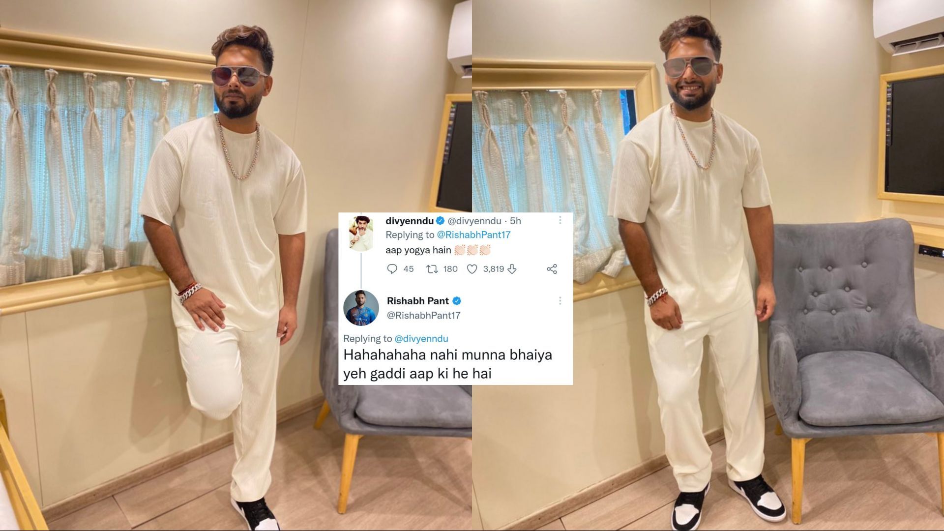 Rishabh Pant is very active on Twitter and does not mind showing off his sense of humor (Image Source: Twitter)