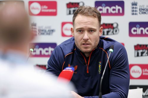 David Miller addressing the press ahead of the T20I series against England. (P.C.:Getty)