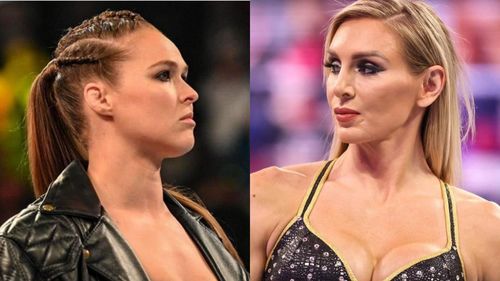 Ronda Rousey (left); Charlotte Flair (right)