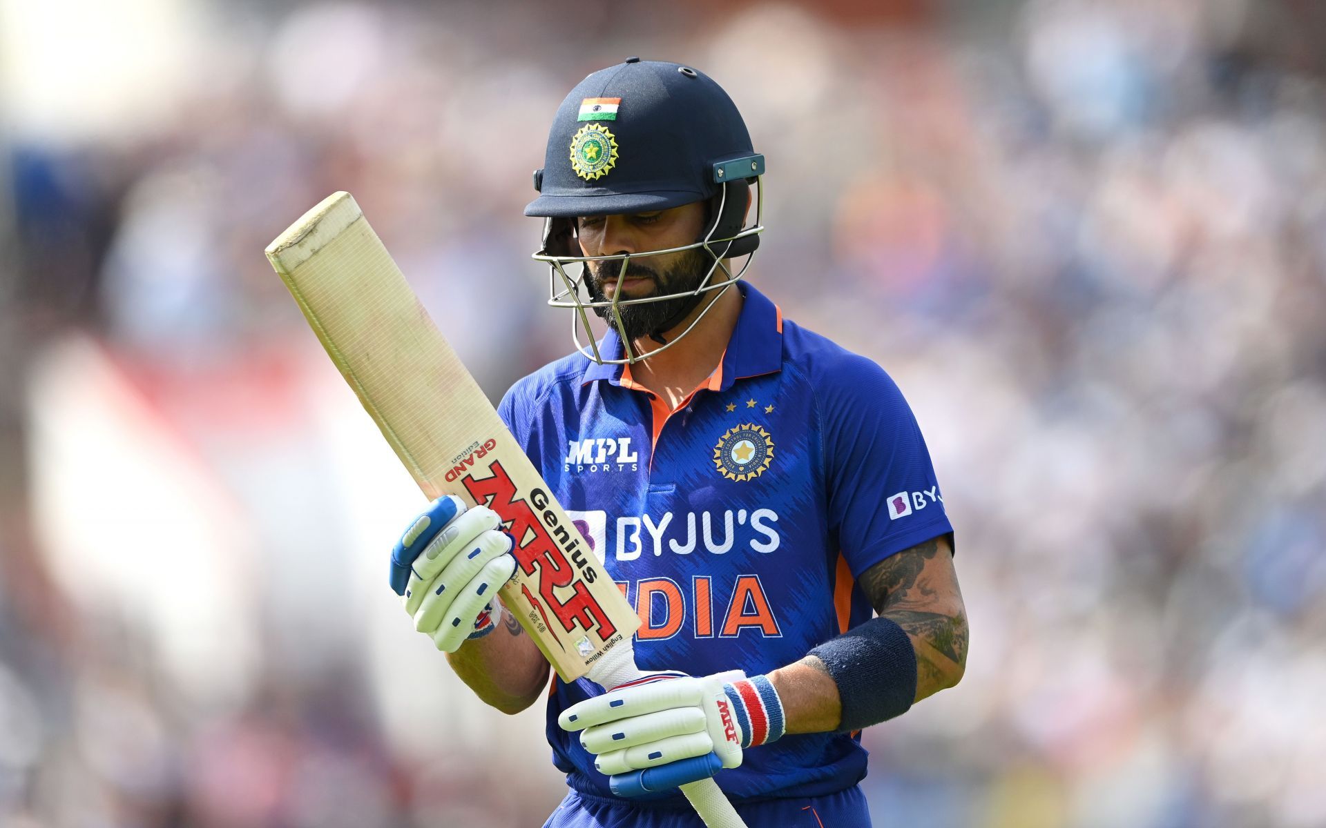 Virat Kohli reacts after being dismissed during the 3rd ODI. Pic: Getty Images