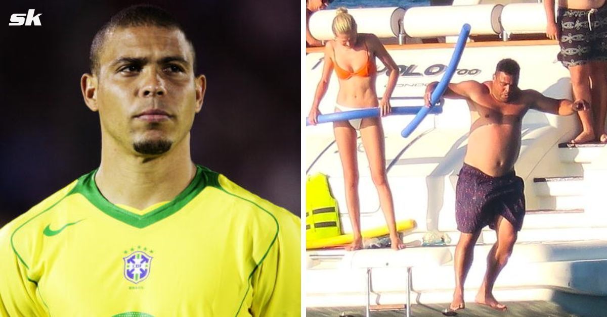 The former Brazilian star pictured on a luxury yacht.