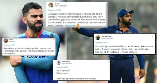 Fans are clearly not impressed with BCCI’s decision to rest Rohit Sharma and Virat Kohli.