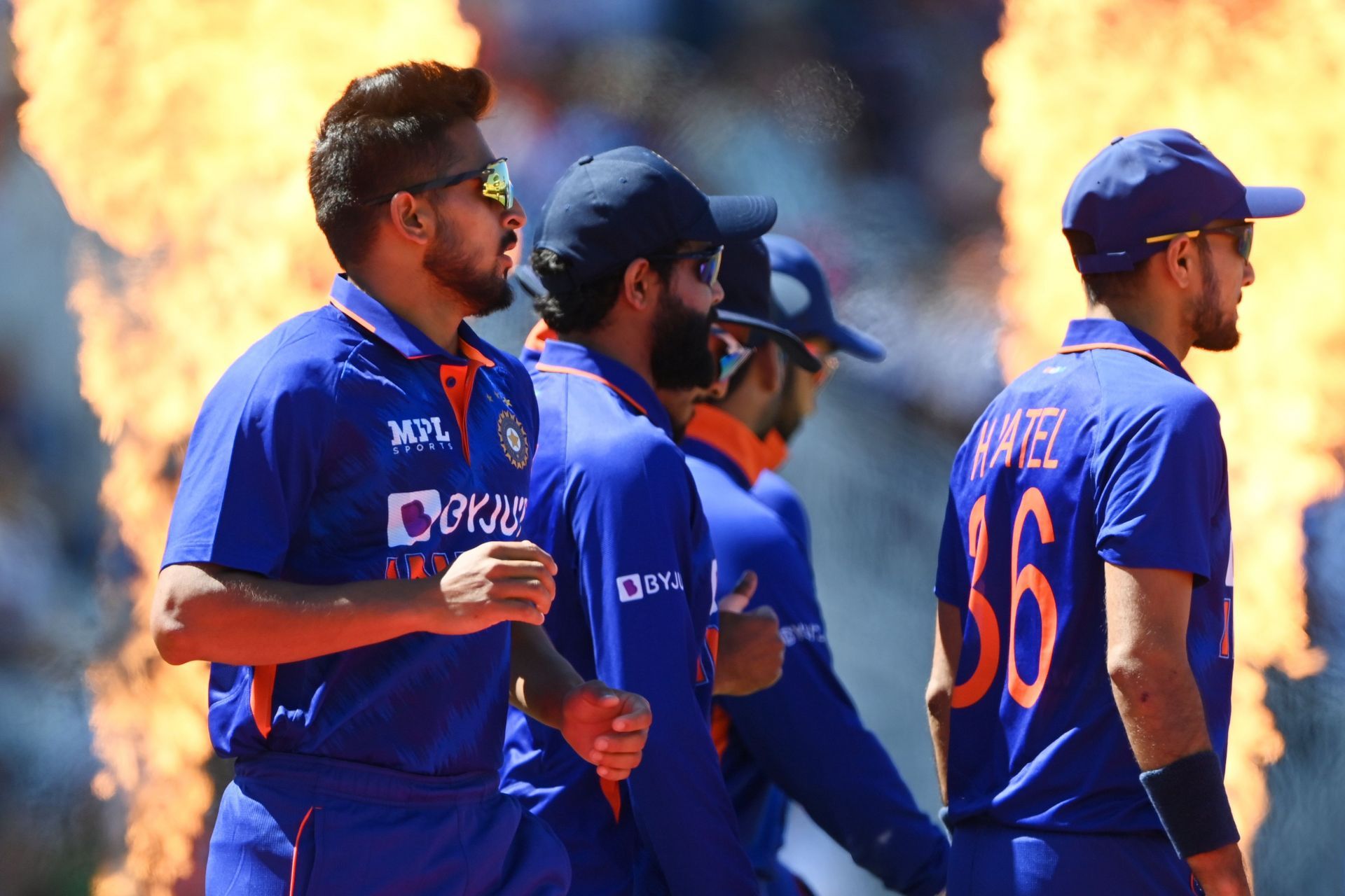 Team India players during the third T20I. Pic: Getty Images