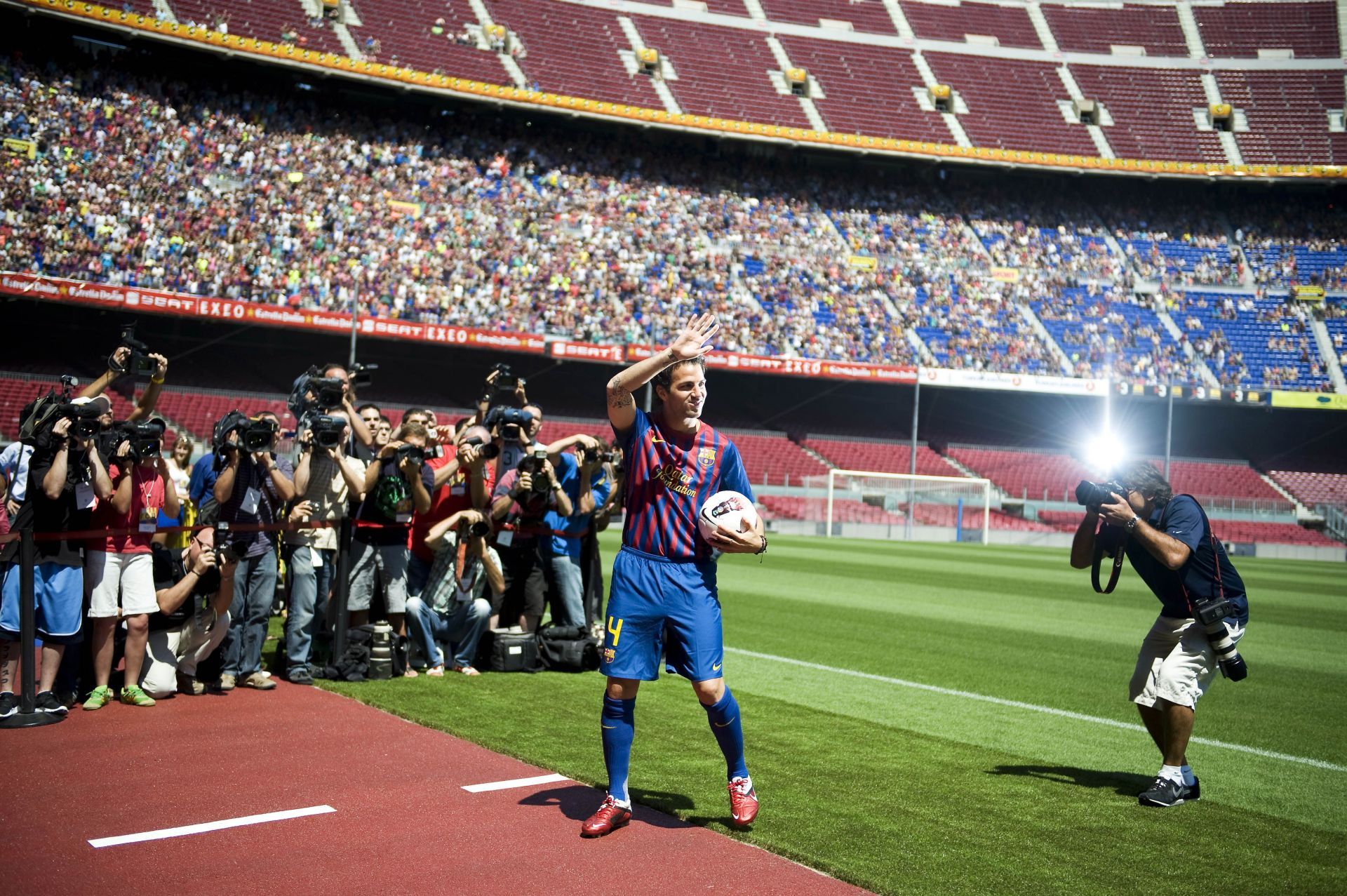 Barcelona FC Unveils New Signing Cesc Fabregas