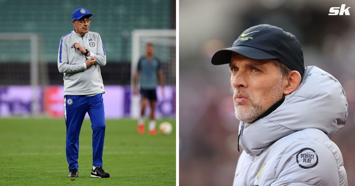 [L-to-R] Maurizio Sarri and Thomas Tuchel.