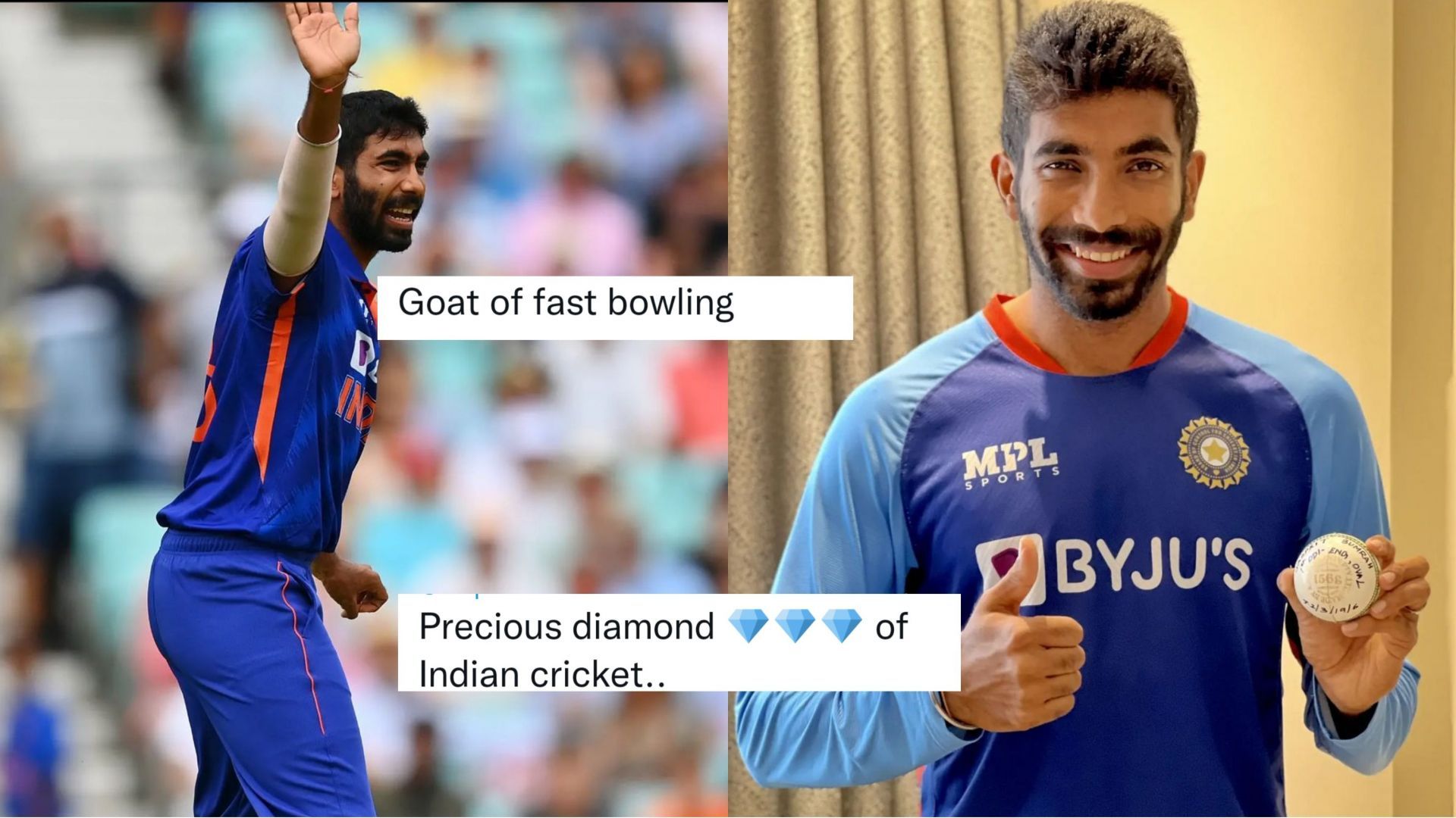 Jasprit Bumrah became the new world number 1 ODI bowler earlier today (Image: Instagram)