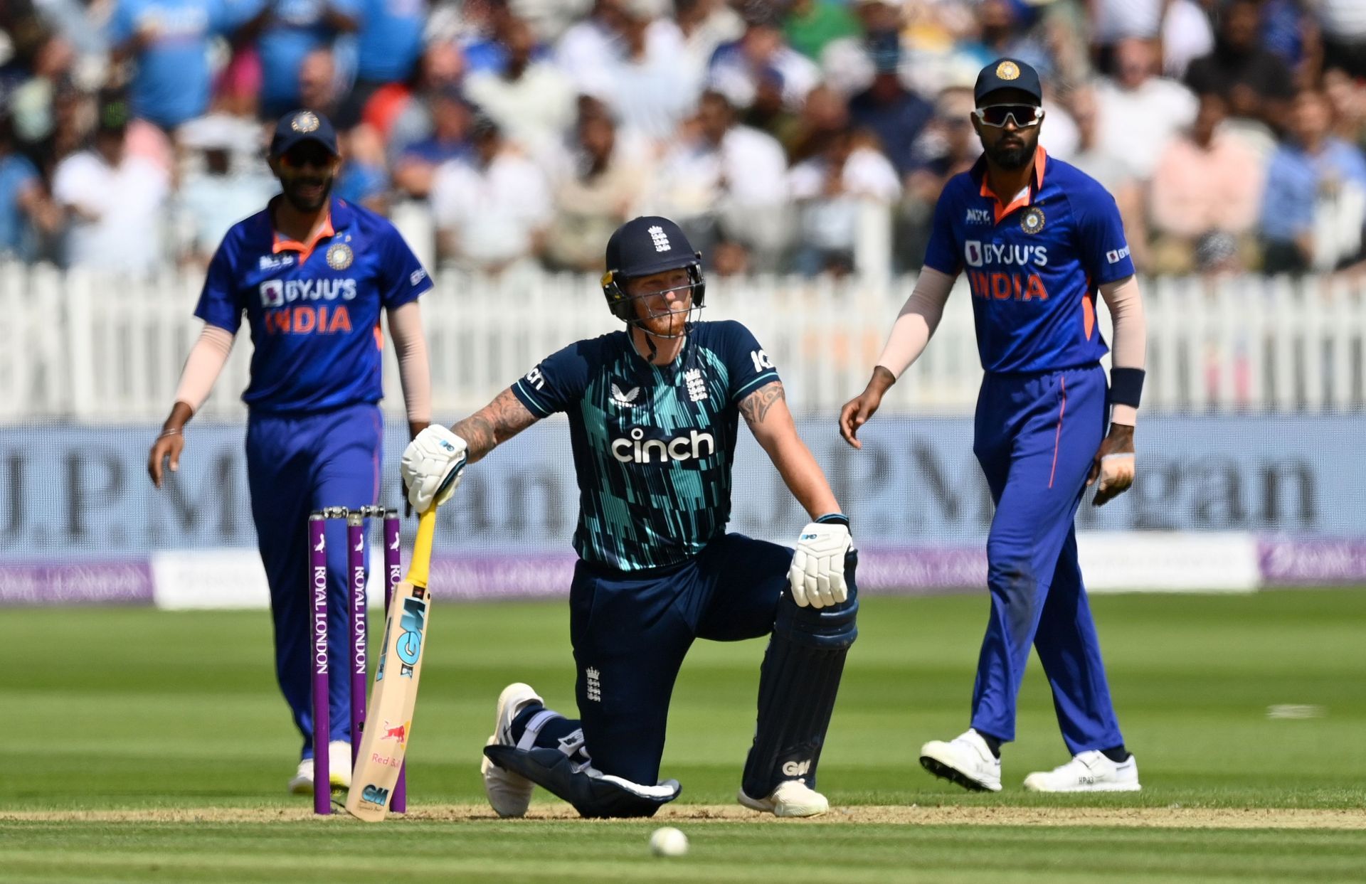 Ben Stokes was dismissed while trying to play a reverse sweep in the second ODI