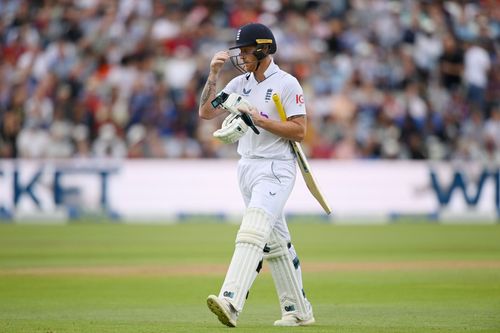 Ben Stokes walks off after being dismissed by Shardul Thakur. (Credits: Getty)