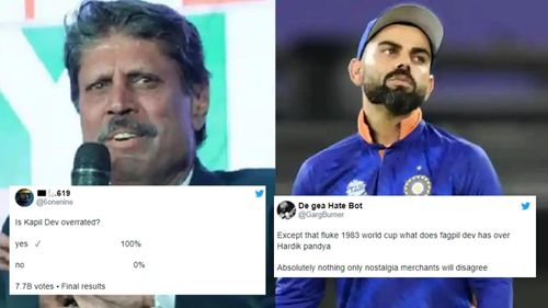 Kapil Dev (L) & Virat Kohli (P.C.:Twitter)