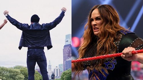 WWE legend Batista (left) and former RAW Women's Champion Nia Jax (right)