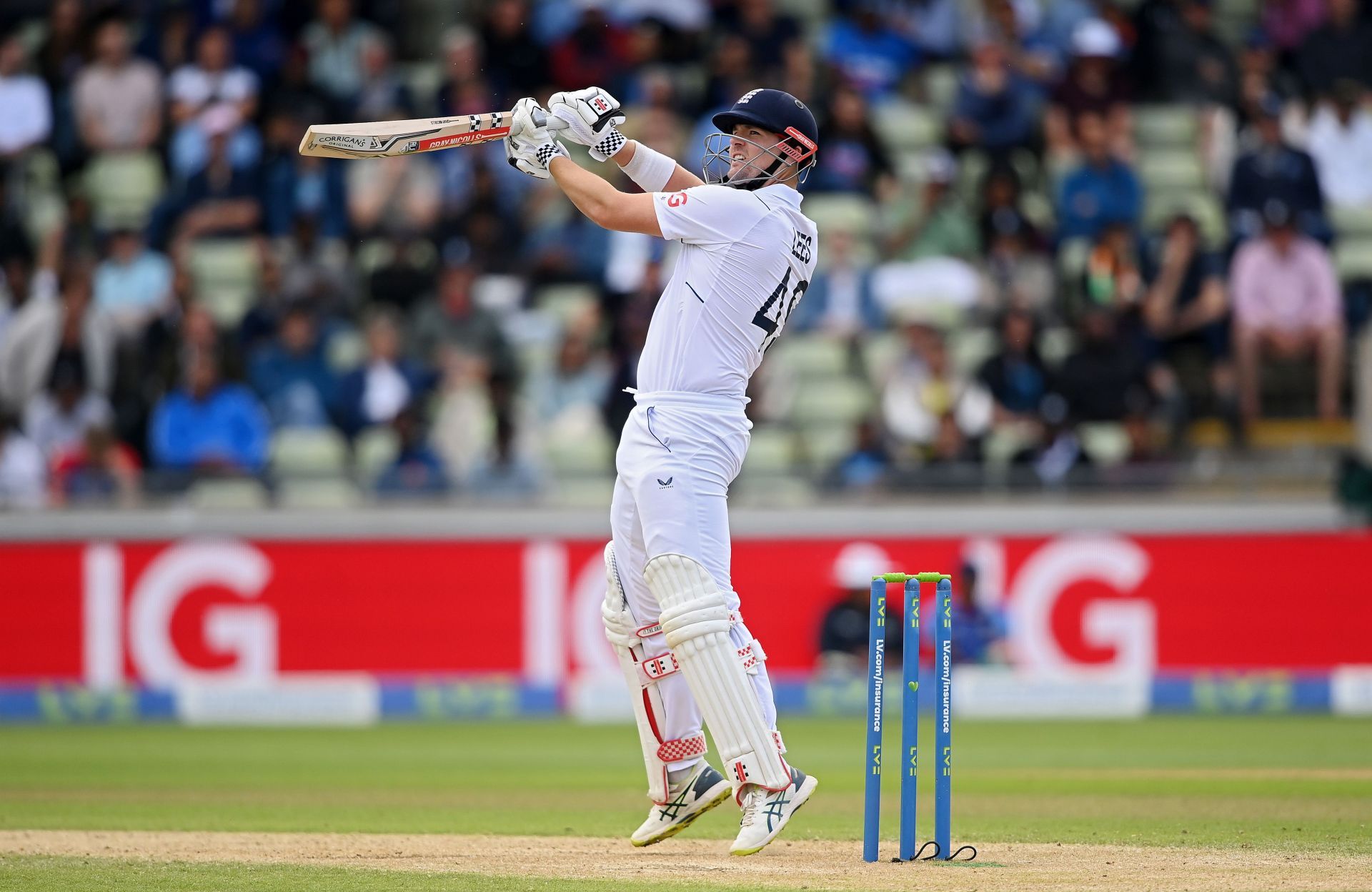 Alex Lees played some exquisite shots. (Credits: Getty)