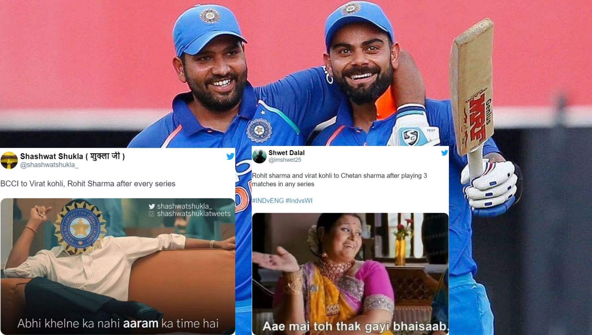 Fans weren&#039;t happy with Rohit Sharma and Virat Kohli being rested