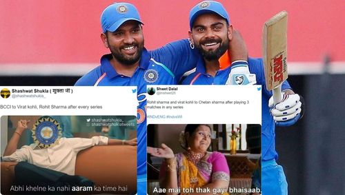 Fans weren't happy with Rohit Sharma and Virat Kohli being rested