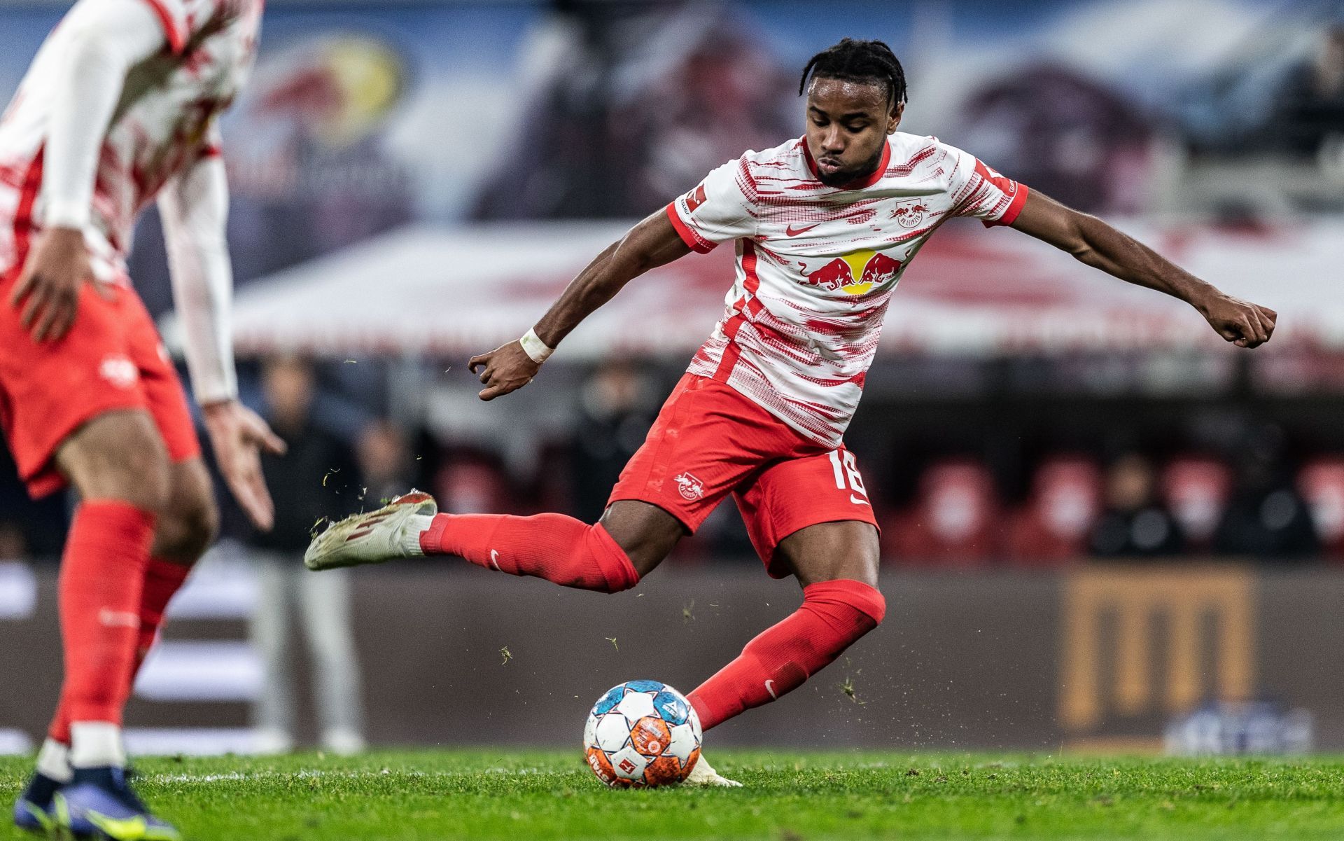 Nkunku in action for Leipzig (Photo courtesy: Bundesliga)