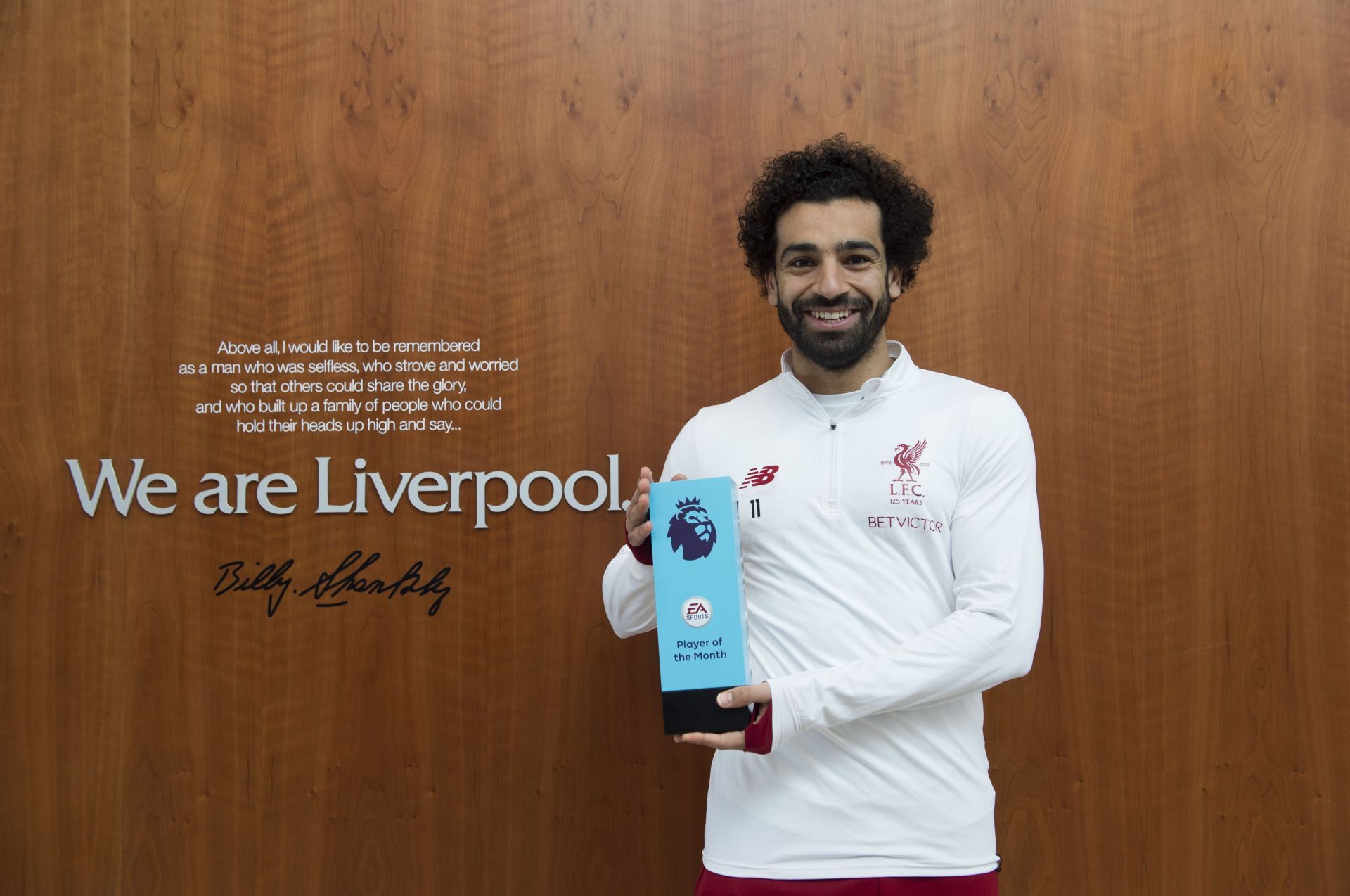 Mohamed Salah is awarded with the EA SPORTS Player of the Month for February.
