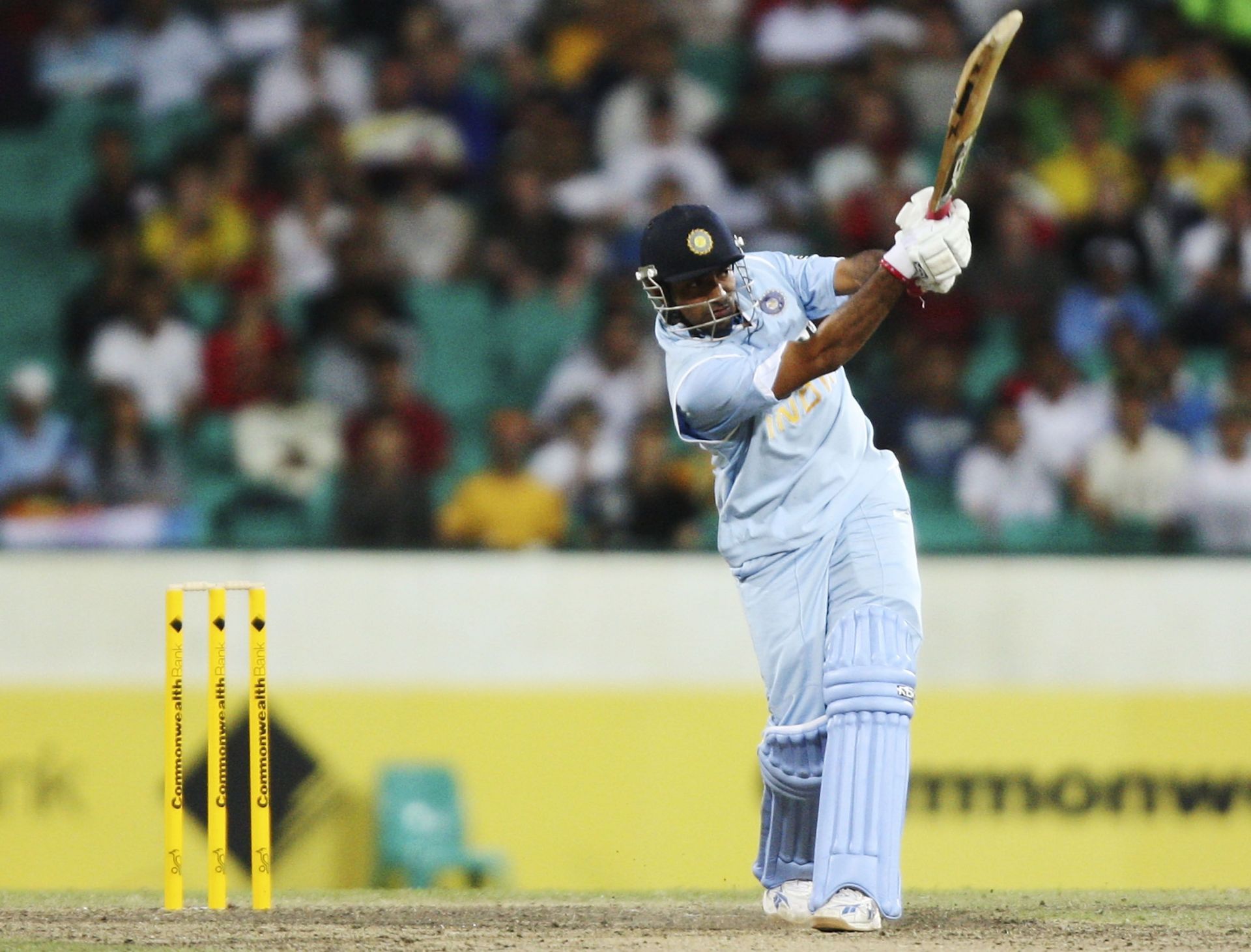 Robin Uthappa during the Commonwealth Bank Series match between Australia and India at the SCG in February 2008. Pic: Getty Images