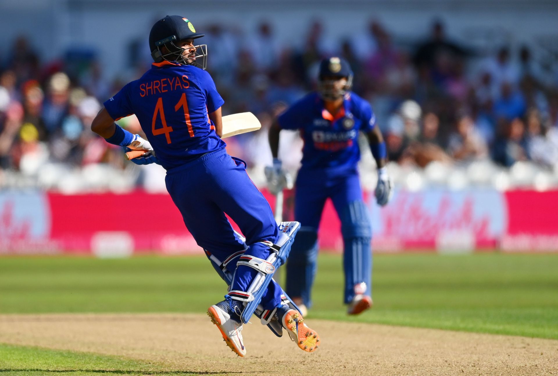 श्रेयस अय्यर ने वेस्&zwj;टइंडीज के खिलाफ पहले वनडे में 57 गेंदों में 54 रन बनाए थे