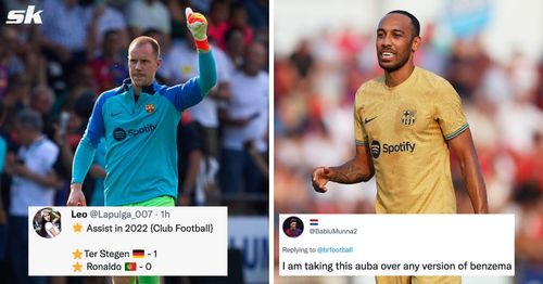 Barca fans rejoice as Ter Stegen sets up Aubameyang for pre-season wonder goal