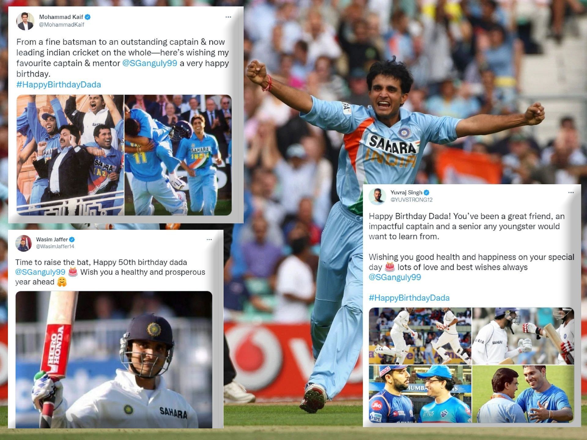 Former India captain Sourav Ganguly is celebrating his 50th birthday today.