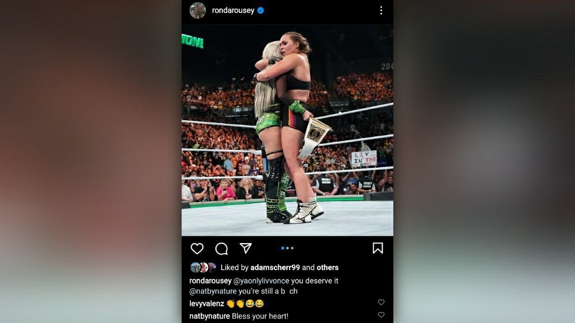 Ronda congratulates Liv but doesn't spare Natalya.