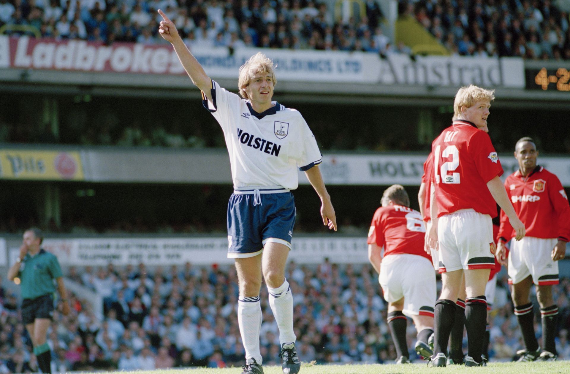 Jürgen Klinsmann in action for Tottenham Hotspur