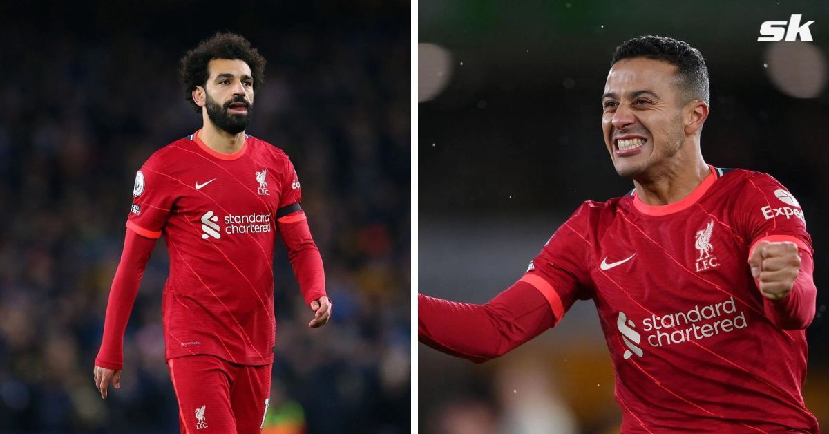 Mohamed Salah and Thiago Alcantara have been team-mates since 2020.