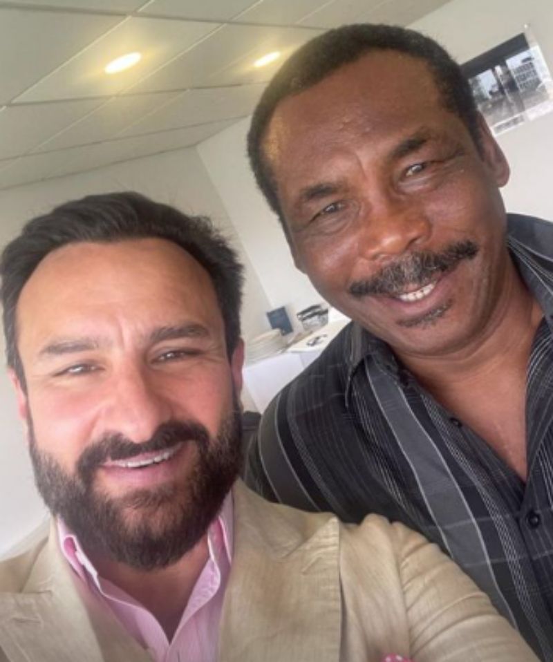 Saif Ali Khan and Gordon Greenidge in an Insta story shared by Kareena Kapoor