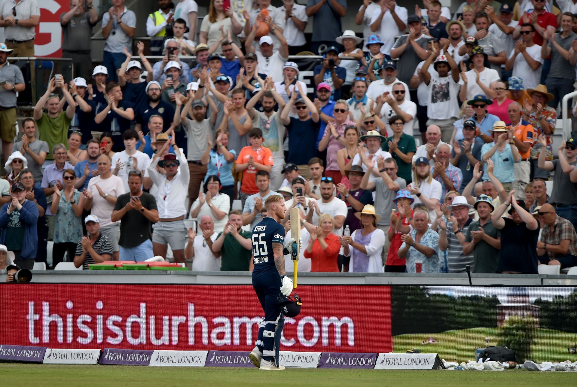 Ben Stokes of England makes his way back to the England dressing room after his last One Day International innings. Pic: Getty Images