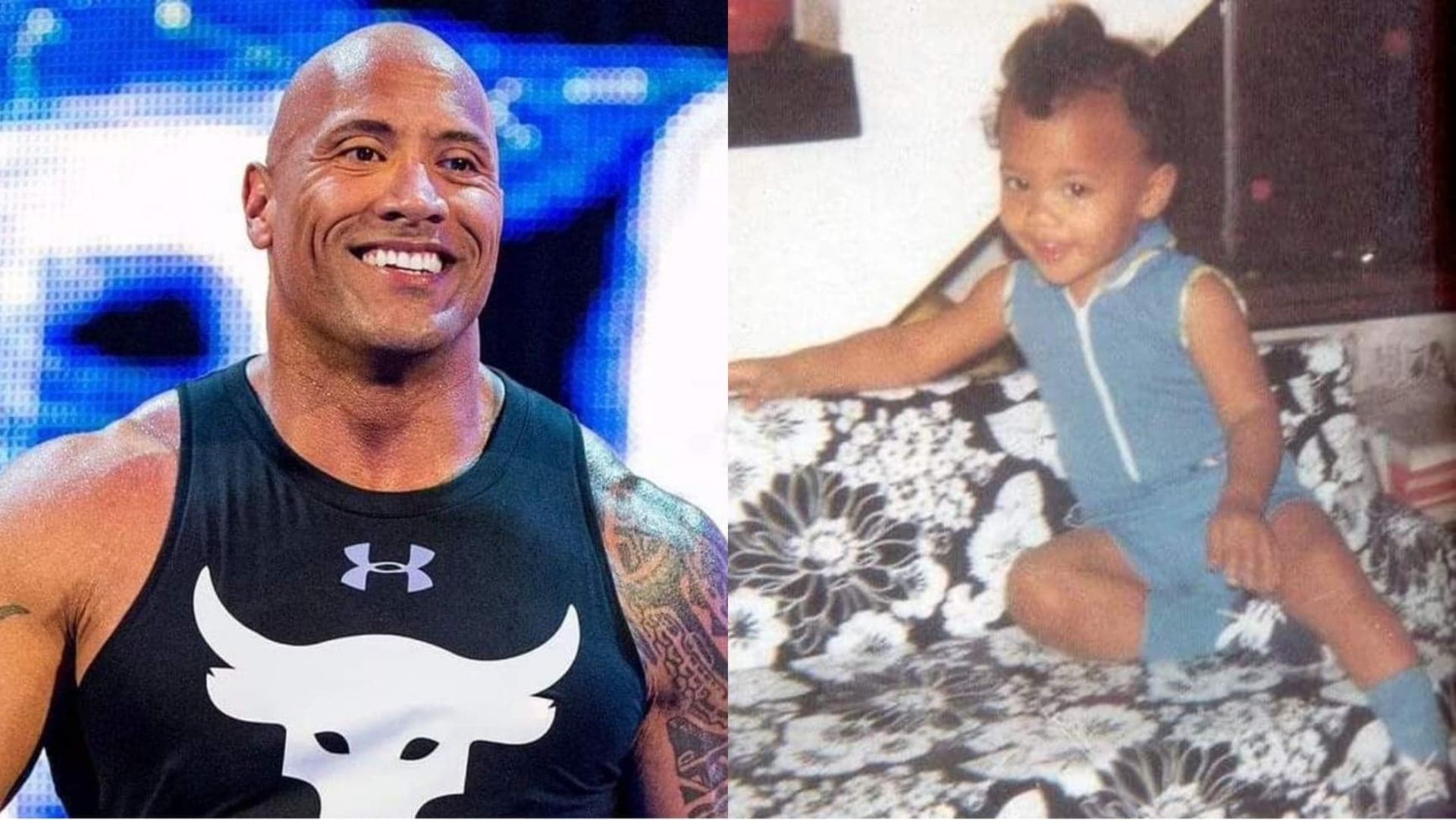 The Rock during his childhood days