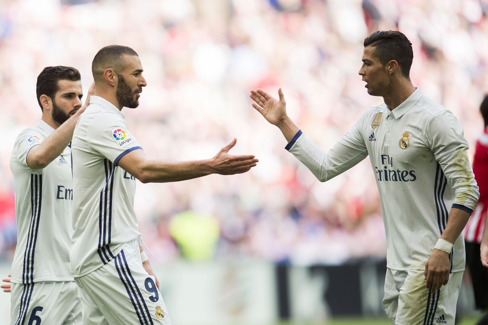 Karim Benzema (left) doesn&#039;t want a reunion with Cristiano Ronaldo (right)