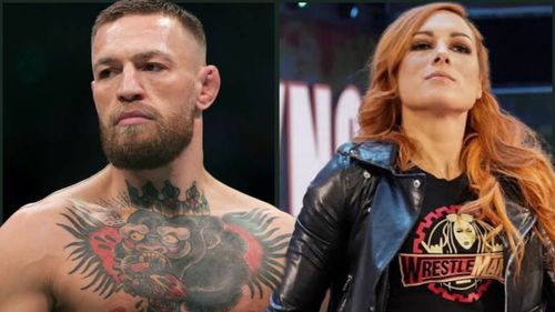 Conor McGregor (L); Becky Lynch (R).