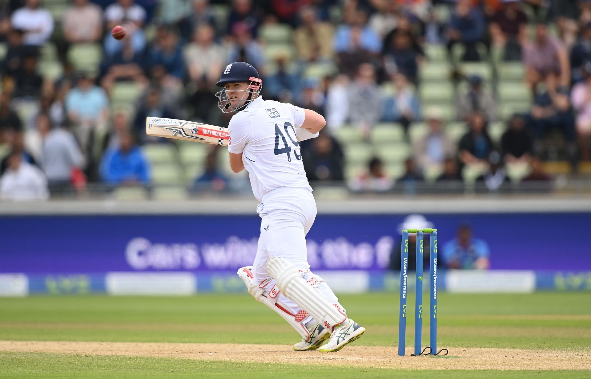 Alex Lees contributed a crucial half-century. Pic: Getty Images